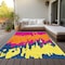 Homeroots 8' X 10' Pink Orange And Blue Abstract Washable Indoor Outdoor Area Rug 613641 - alternate 5