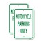 Signmission Motorcycle Parking Only, 12'' X 18'' 2 Signs, Heavy Gauge Aluminum, 2PK A-1218-2PACK-25112 - alternate 1