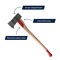 Kings County Tools Maul Wood Splitter Axe Wood Splitting Axe w/ 31.5 in Hickory Handlel Wedge Blade German-Made GW54A03-12 - alternate 3