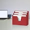 Acrimet Horizontal Triple File Folder Holder Organizer (Solid Red Color) 860.VM - alternate 6