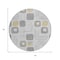 Homeroots 8' Gray Silver And Gold Round Geometric Washable Indoor Outdoor Area Rug 616810 - alternate 4