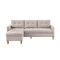 Homeroots 87" Beige Polyester Blend Sofa With Ottoman With Natural Legs 544960 - alternate 5