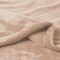 Lavish Home Velvet Throw Oversized Microfiber Velvet Solid Polyester Throw Blanket Machine Washable, Tan 66-THROW005 - alternate 5