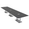 Skutchi Designs Rectangle Conference Table With Power Unit, 48 in W, 192 in L, Grey HAR-REC-48X192-DOU-WA7949-ESIL - alternate 1