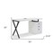 Homeroots 55" White and Black Wood and Metal Writing Desk With Three Drawers 543794 - alternate 5