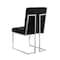 Homeroots Set of Two Tufted Black and Silver Upholstered Velvet Dining Side Chairs 543551 - alternate 4
