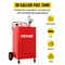Vevor Fuel Caddy Fuel Storage Tank 30 Gallon 4 Wheels with Manuel Pump, Red VV-SYJYC-013 - alternate 5