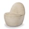 Homeroots 33" Beige Chenille Slipper Chair 605996 - alternate 1