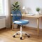 Homeroots Blue and White Adjustable Height Swivel Rolling Office Chair 568071 - alternate 1