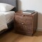 Homeroots 26" Brown Solid Wood Carved Abstract Two Drawer Nightstand 661249 - alternate 4