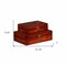 Homeroots Set of Two Brown Solid Wood Box With Lid, 2PK 489371 - alternate 5
