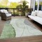 Homeroots 5' X 8' Olive Green And Gray Abstract Washable Indoor Outdoor Area Rug 582015 - alternate 5