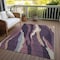 Homeroots 3' X 5' Plum Purple And Ivory Abstract Washable Indoor Outdoor Area Rug 600984 - alternate 4