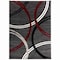 World Rug Gallery Modern Wavy Circles Design Area Rug 4 ft x 6 ft Red 377RED4X6 - alternate 4