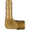 Auveco Brass 90 Degree Hose Barb 1/4in To Male Pipe 1/8in Adapter, 5PK 455 - alternate 2