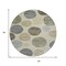 Homeroots 8' Taupe Beige And Ivory Round Geometric Washable Indoor Outdoor Area Rug 630599 - alternate 5