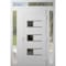Vdomdoors Front Exterior Prehung Metal-Plastic Door, Manux 8933 White Silk, 2 Side and Top Sidelite Transom,  MANUX8933EXD-WS-W12+36+12xH80+14-LH - alternate 1