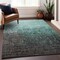 Homeroots 8' X 10' Teal Blue And Dark Gray Ombre Washable Indoor Outdoor Area Rug 602902 - alternate 6
