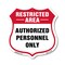Signmission Restricted Area Shield Sign Authorized P, 12 Inch X 12 Inch, Aluminum Metal Sign SHI-A-12-456 - alternate 1