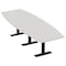 Skutchi Designs 12ft Conference Table With Power Unit | 12 Person Modular Boat Meeting Table | Harmony Series HAR-BOT-48X144-T.BK-U779-NA - alternate 1