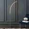 Jonathan Y Curva 64" Metal Minimalist Modern LED Integrated Floor Lamp, Chrome JYL9539A - alternate 4