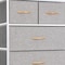 Homeroots 23" Gray and White Steel and Fabric Six Drawer Chest 484712 - alternate 5