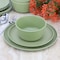 Gibson Home Fairhope 12 Piece Melamine Round Dinnerware Set in Matte Green 144615.12 - alternate 3