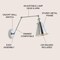 Jonathan Y Rover 7" Classic Industrial Metal Adjustable Arm LED Wall Sconce, Chrome JYL7460A - alternate 5