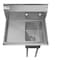 Koolmore 1 Compartment Stainless Steel NSF Commercial Kitchen Prep & Utility Sink with Drainboard SA101410-12L3 - alternate 5