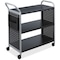 Safco Scoot 3 Shelf Utility Cart, 300lbs Load Capacity, 3 Shelves, Dual, built-in Handle 5339BL - alternate 1