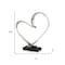 Homeroots 16" Raw Silver And Black Heart Sculpture 354624 - alternate 4