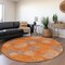 Homeroots 8' Orange Silver And Peach Round Polka Dot Washable Indoor Outdoor Area Rug 614685 - alternate 4