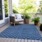Homeroots 3' X 5' Blue And Ivory Geometric Washable Indoor Outdoor Area Rug 596177 - alternate 5
