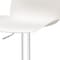 Homeroots Set of Four White Heavy Duty Plastic and Metal Mid Back Adjustable Height Swivel Bar Chairs 565374 - alternate 5