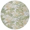 Homeroots 8' Ivory Wheat And Olive Green Round Botanical Leaves Washable Indoor Outdoor Area Rug 618408 - alternate 6