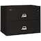 Fireking 31-15/16" W 2 Drawer Fire-Resistant Lateral File Cabinet, Black, Letter/Legal 2-3822-CBL - alternate 1
