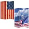 Homeroots 72" Red White And Blue American Flag Reversible Canvas Folding Three Panel Room Divider 277089 - alternate 4