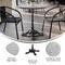 Flash Furniture 31.25" RD Outdoor Tabletop, Gray Faux Concrete, Seamless Surface Technology, 22.75x22.75 Black Base ST-RD31-CMGY-SDAT2222-GG - alternate 8