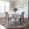 Homeroots 8' Taupe And Ivory Round Geometric Washable Indoor Outdoor Area Rug 613051 - alternate 5