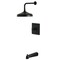 Kingston Brass Single-Handle Pressure Balanced Tub and Shower Faucet, Matte Black KB6140CML - alternate 1