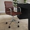 Martha Stewart Taytum Upholstered Office Chair in Saddle Brown/Polished Nickel CH-142370-BR-MS - alternate 6