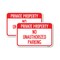 Signmission Private Property - No Unauthorized Parking, 18'' X 24'' 2 Signs, Heavy Gauge Aluminum, 2PK A-1824-2PACK-23251 - alternate 1