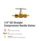Proline Series Brass 1/4-in COMP x 1/4-in COMP Angle Needle Valve CP-42NLB - alternate 4