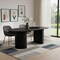 Homeroots 86" Black Solid Wood Pedestal Base Oval Dining Table 720691 - alternate 4