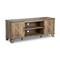 Homeroots 60in Oak Open Shelving TV Stand with Bookcase 568897 - alternate 5