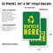 Signmission Recycle Here, Vinyl Decals Only 24 Inch x 36 Inch, Vinyl Decal, 2PK DSB-2436-2PACK-30419 - alternate 2