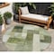 Homeroots 8' Sage And Fern Green Round Geometric Washable Indoor Outdoor Area Rug 605869 - alternate 1
