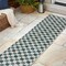 Jonathan Y Aimee Traditional Cottage Checkerboard Turquoise/Cream 2 ft. x 8 ft. Indoor/Outdoor Runner Rug TSN204E-28 - alternate 4