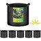 Ipower 1 Gallon Grow Bags Heavy Duty 300G Thickened Nonwoven Fabric Plant Pots, Black, 5PK GLGROWBAG1X5BLK - alternate 1