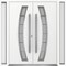 Vdomdoors Aluminum Double Doors Deux 6500 White Enamel Frosted Glass 2 Sidelights Entry Modern Painted 104x96 DEUX6500DEXD-BEM-W16+72+16xH96-LH-O - alternate 1